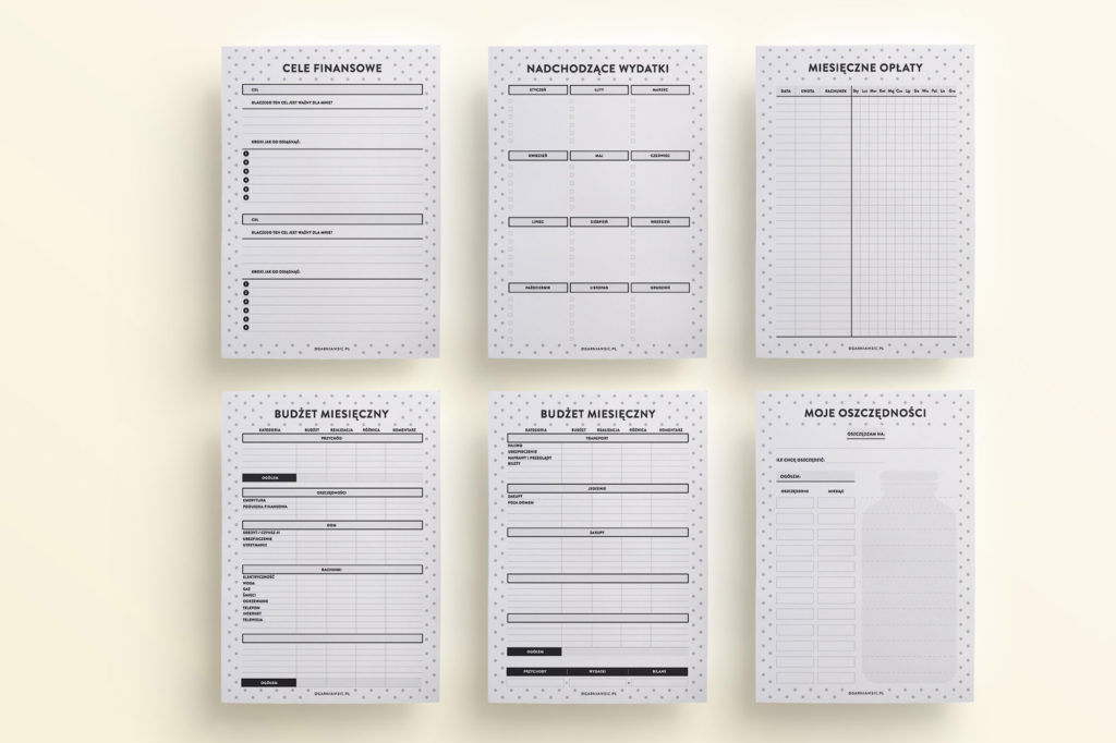 Zestaw Planery Dla Rodziny Do Druku Ogarniamsie Pl