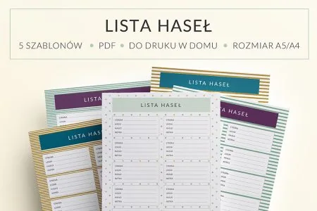 Lista haseł do druku