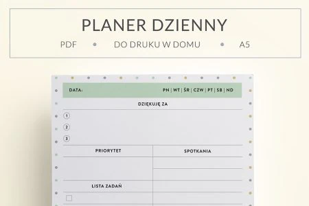 Planer wdzięczności do wydrukowania