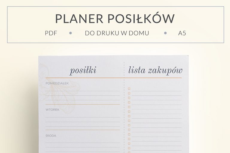 Planery Do Druku Organizery I Kalendarze Pdf Ogarniamsie Pl