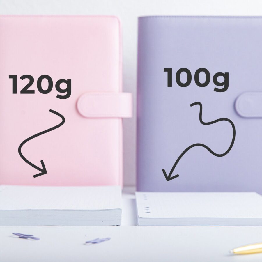 Porównanie grubości wkładów 100g i 120g