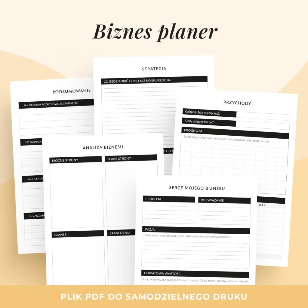 Biznes planer do druku | Format A5