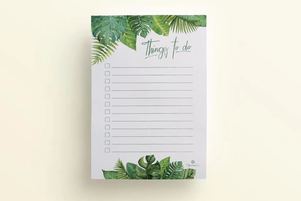 Tropikalna lista zadań to do do druku