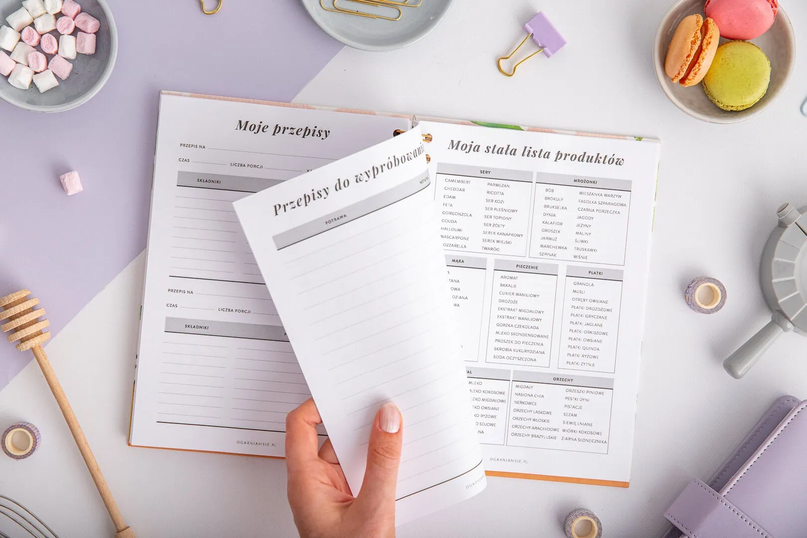 Zeszyt na przepisy - moja stała lista produktów