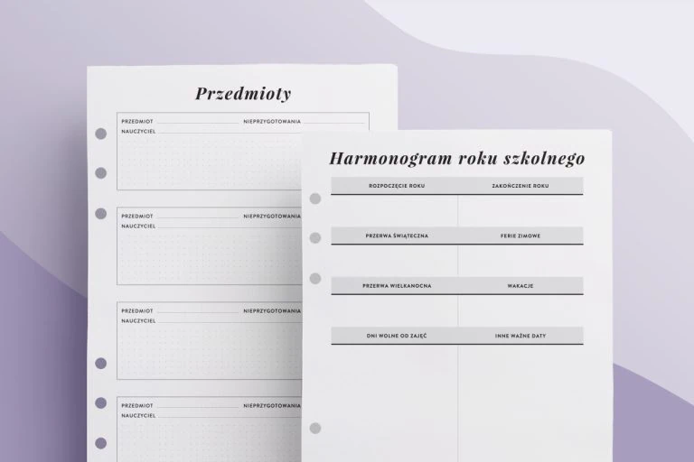 Planer Ucznia - wkład do organizera