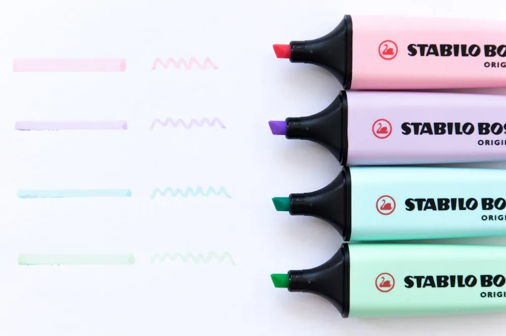 stabilo boss zakreślacze jak piszą