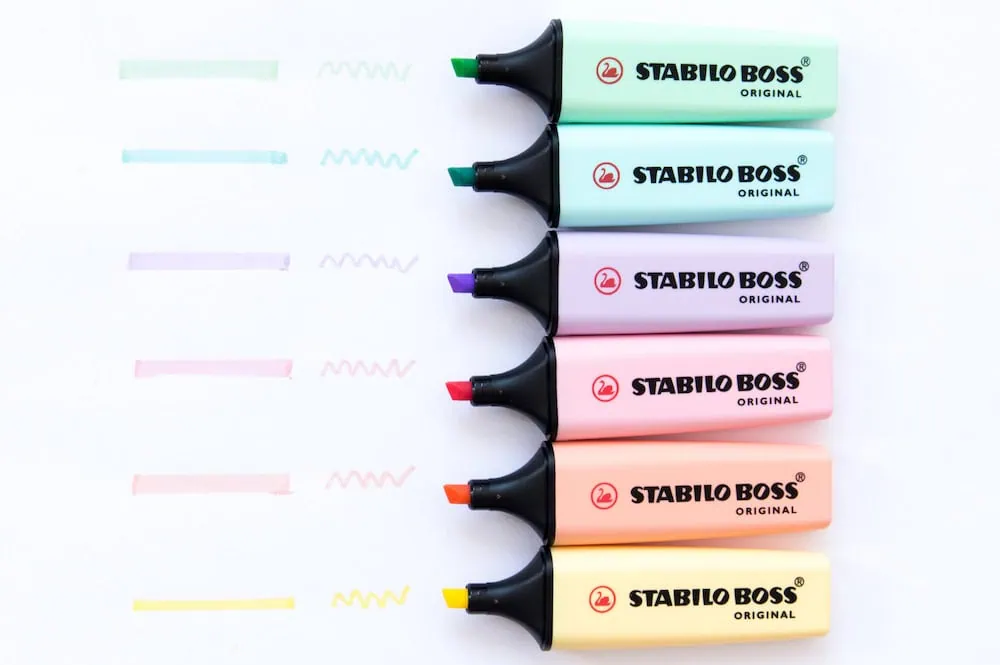 stabilo boss zakreślacze jakie kreski