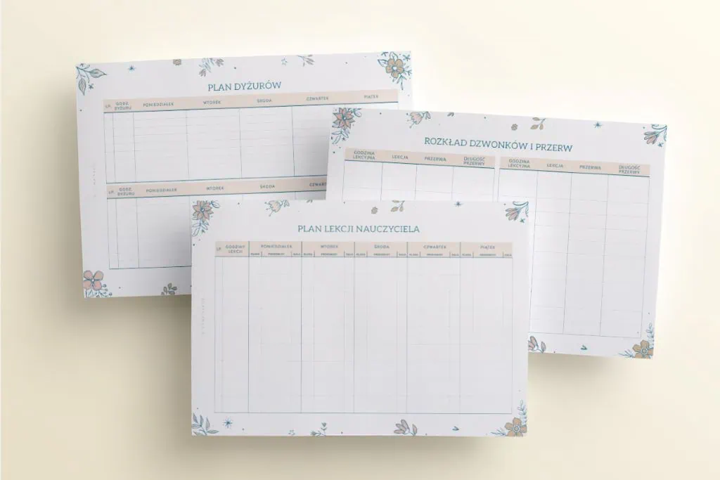 planer nauczyciela do druku