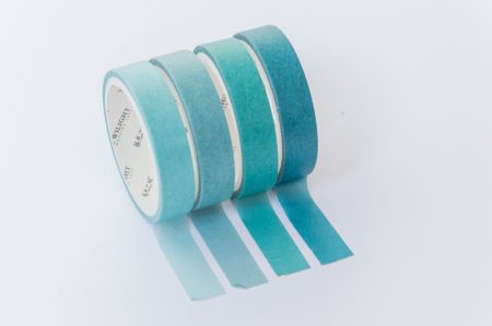 taśmy washi tape zestaw niebieski