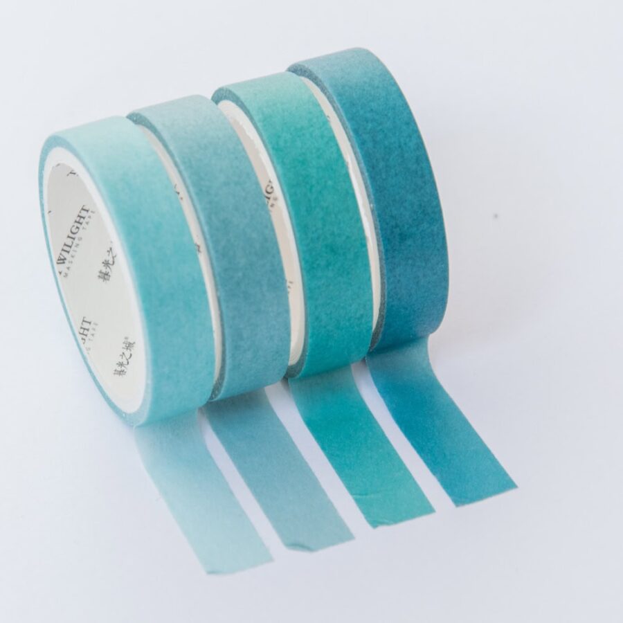 taśmy washi tape zestaw niebieski