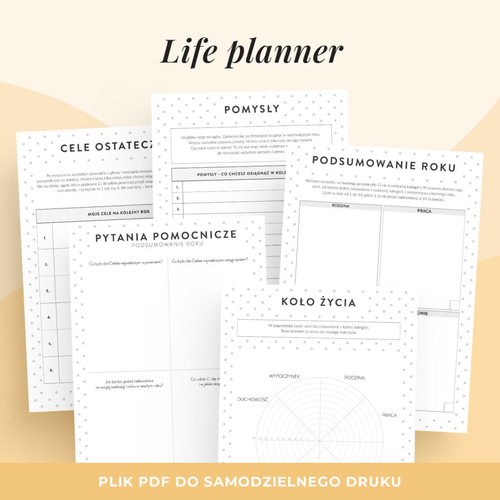 Life planner – planer do druku | Format A5