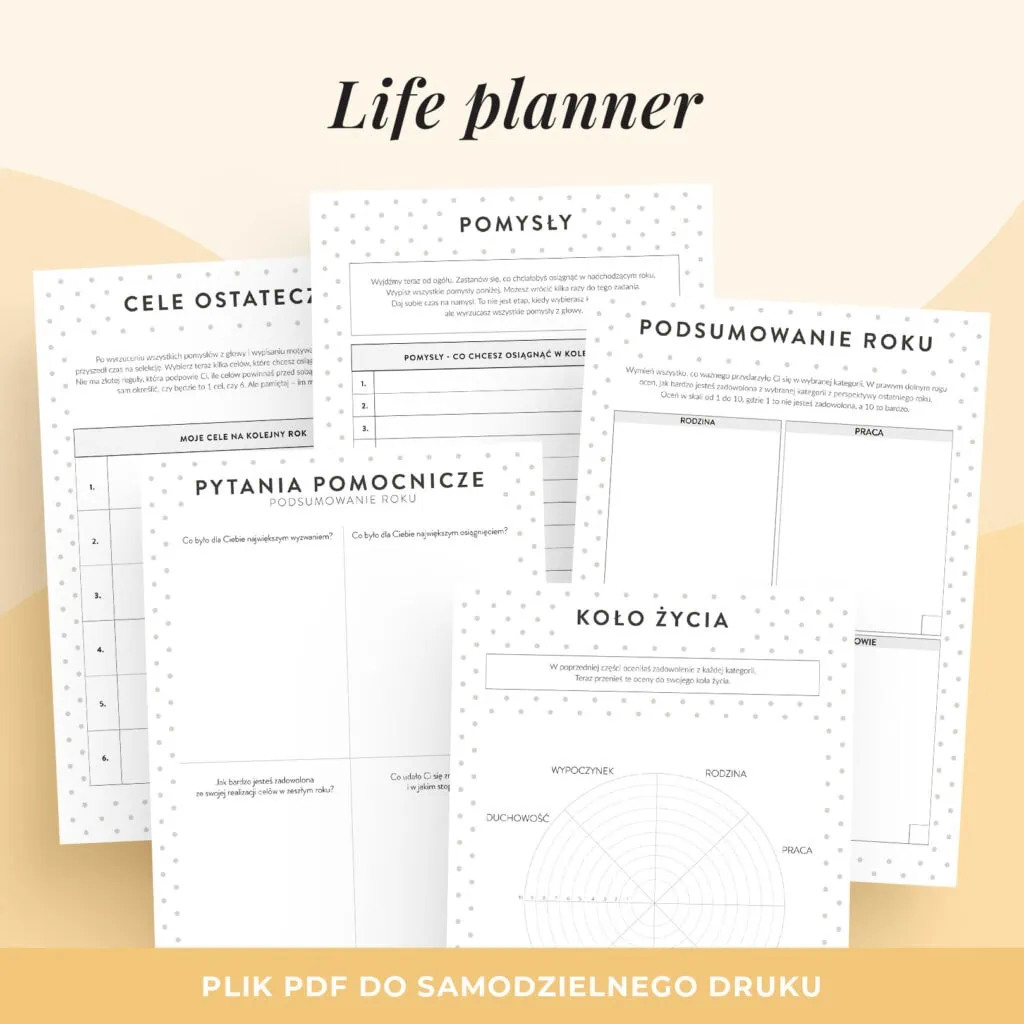 Life planner – planer do druku | Format A5