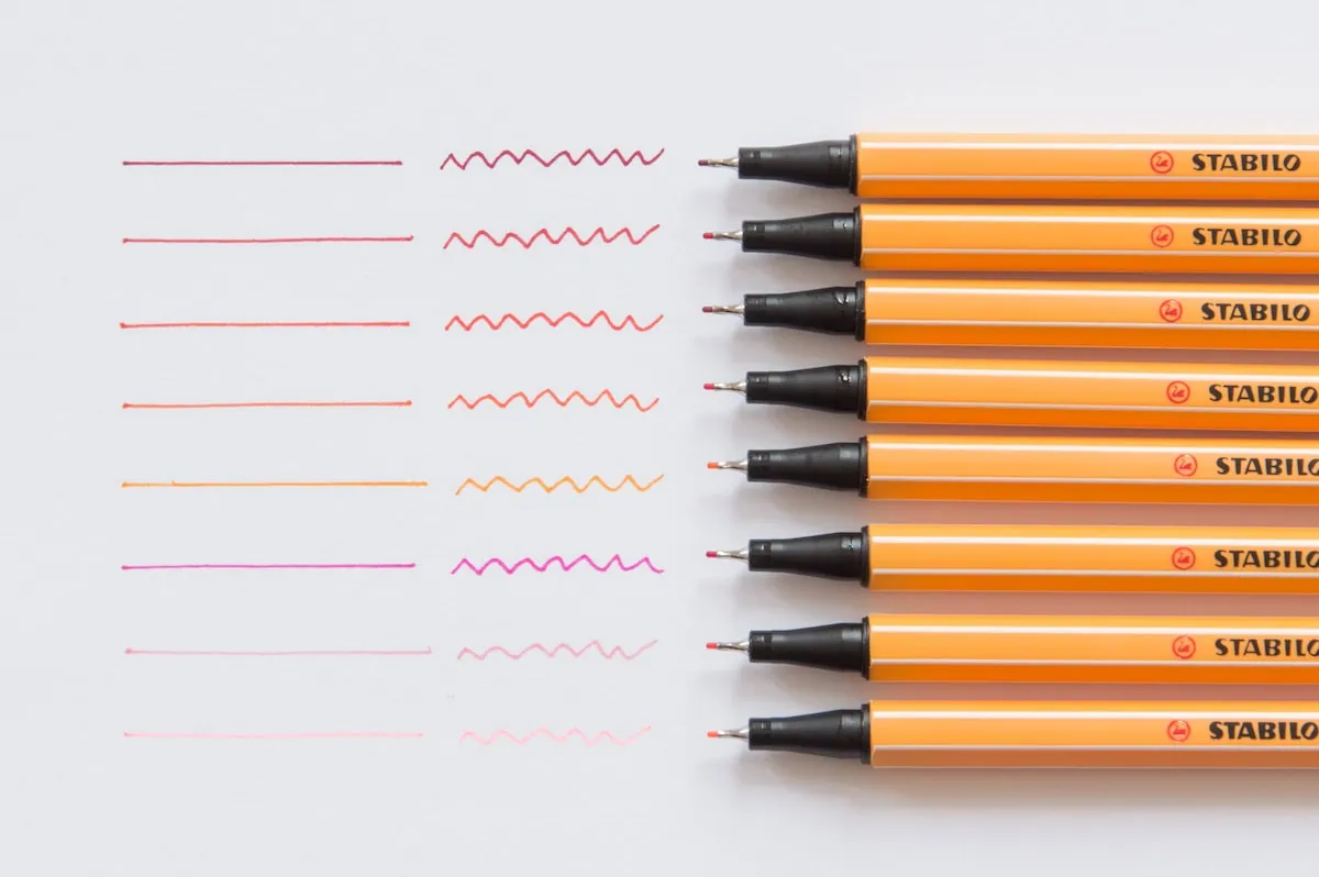 cienkopisy stabilo odcienie rozowego
