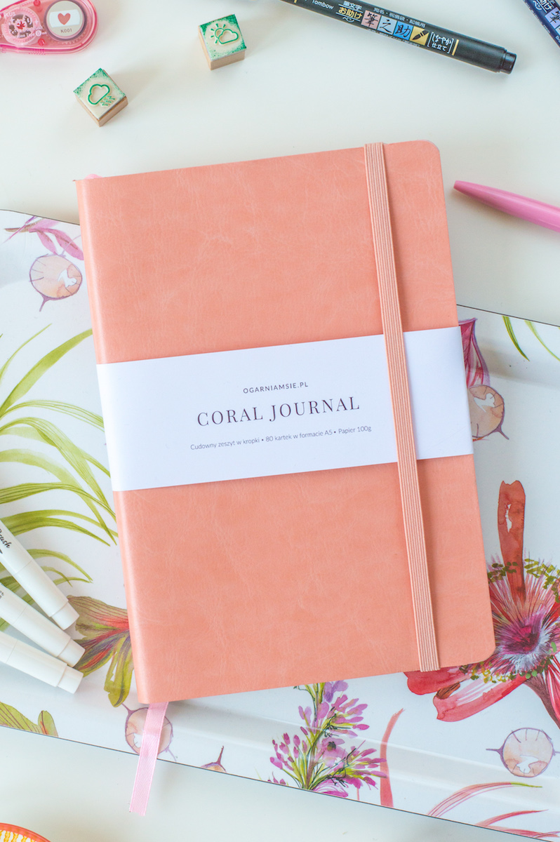 coral journal - zeszyt do bullet journal