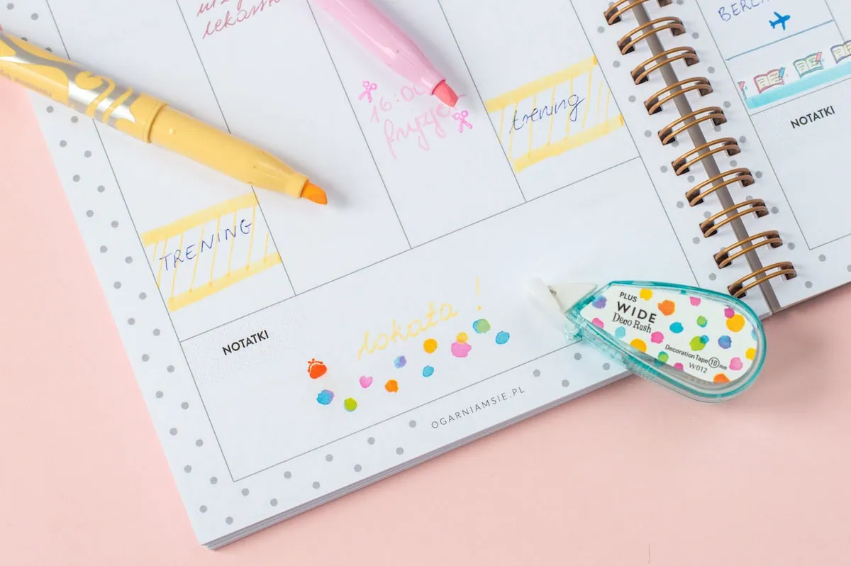 tasiemka dekoracyjna do planera i bullet journala