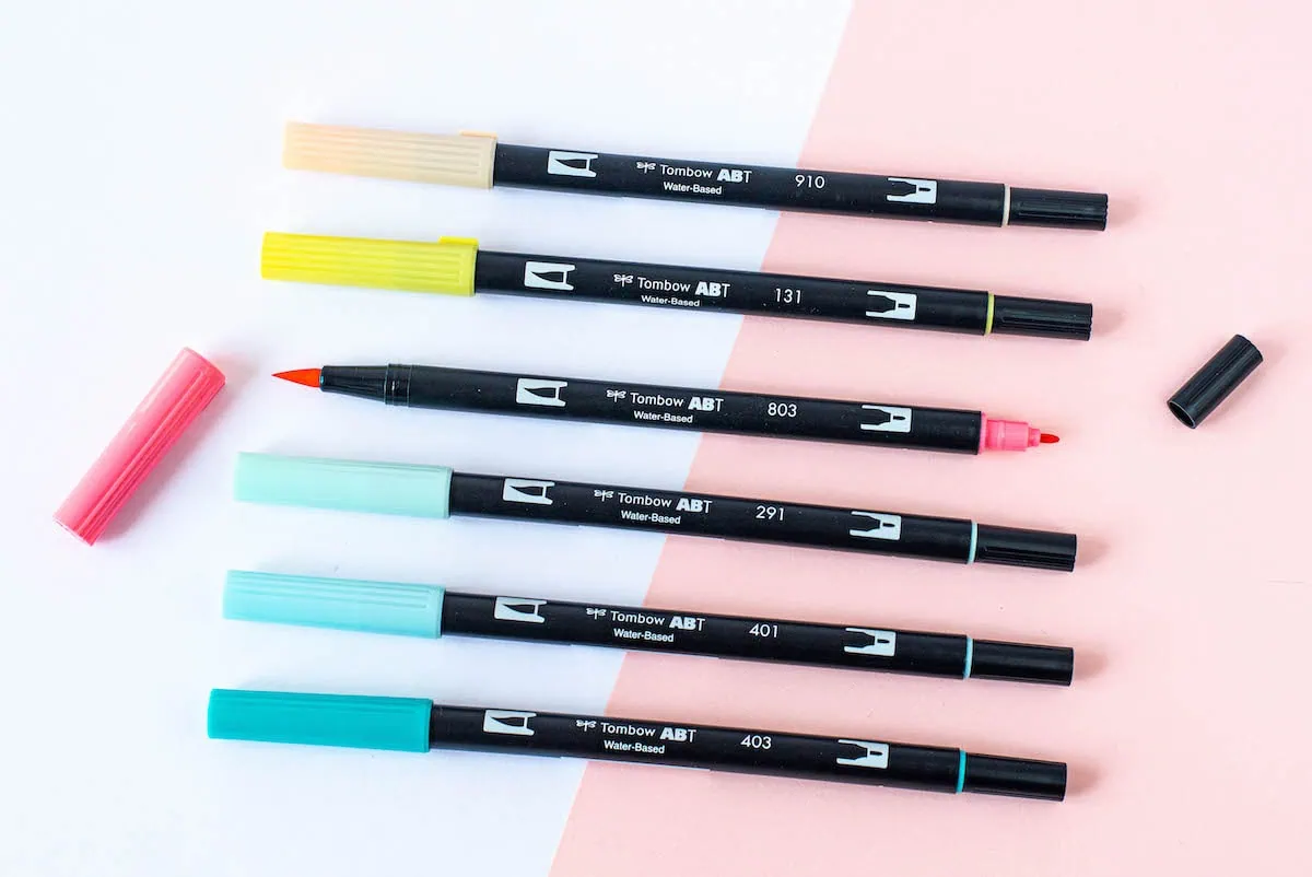 Markery do kaligrafii pastelowe Tombow