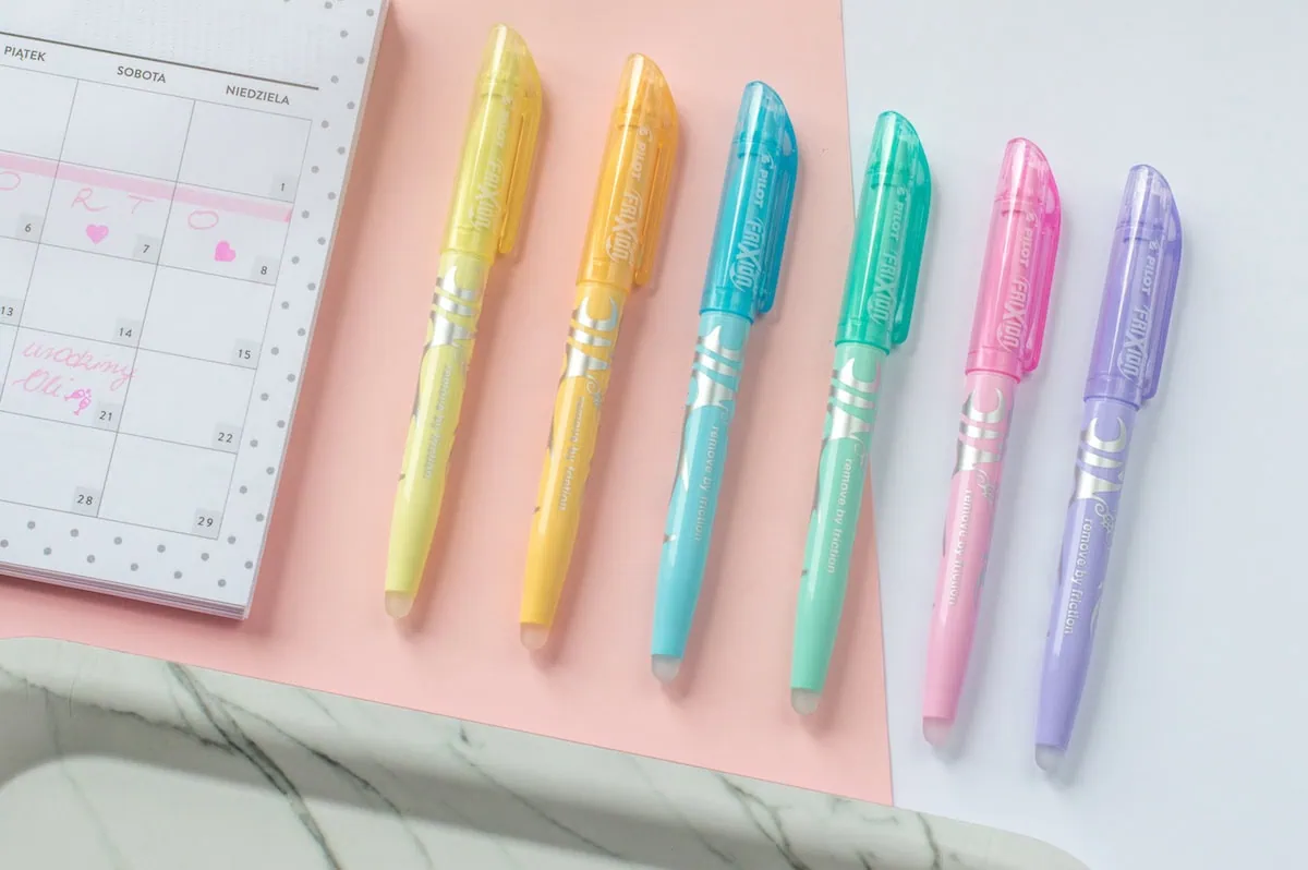 pastelowe zakreślacze pilot