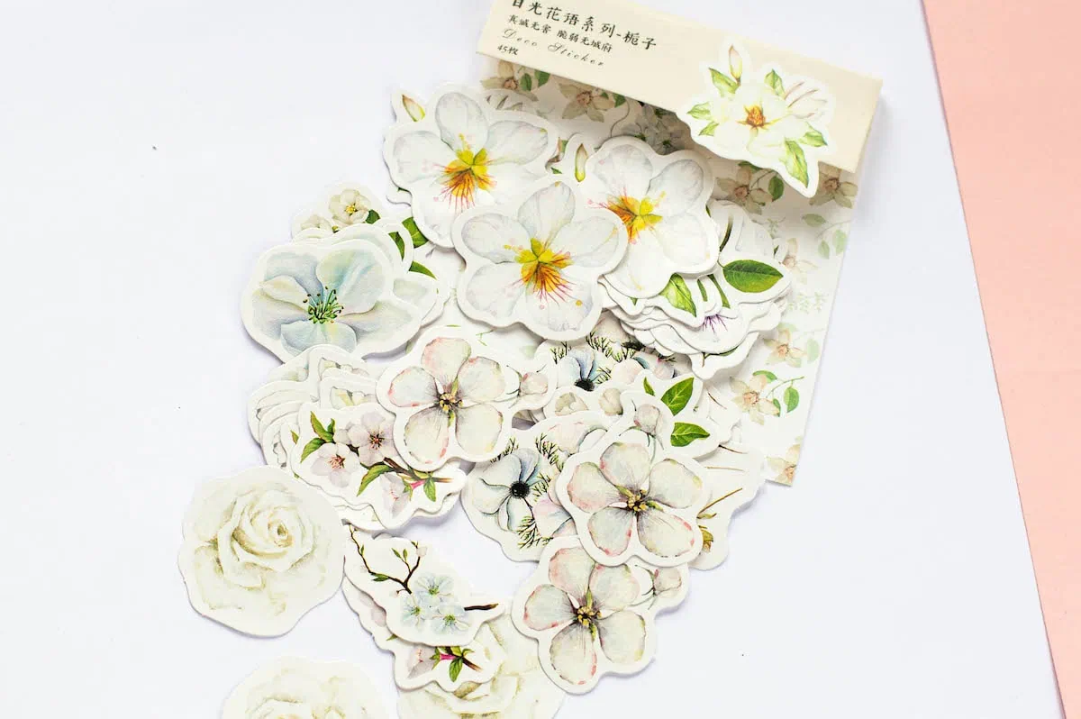 naklejki do bullet journal kwiaty wszystkie