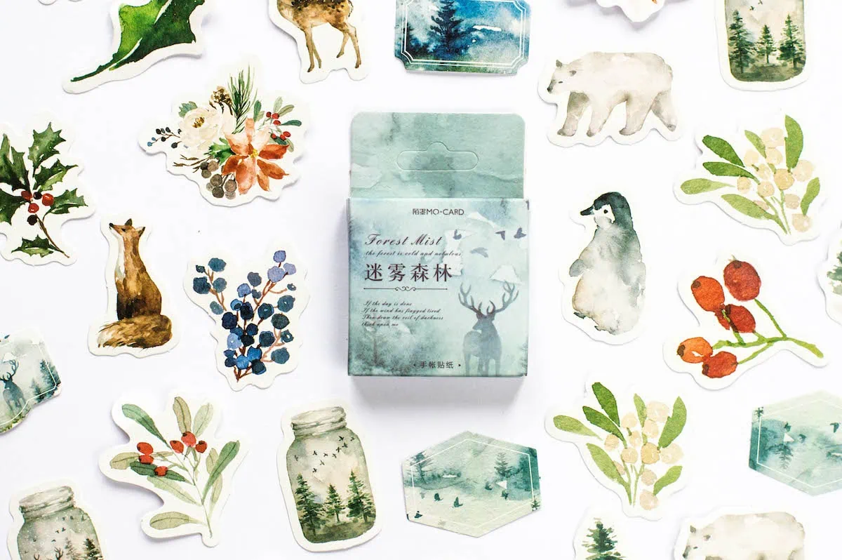 naklejki do bullet journal las