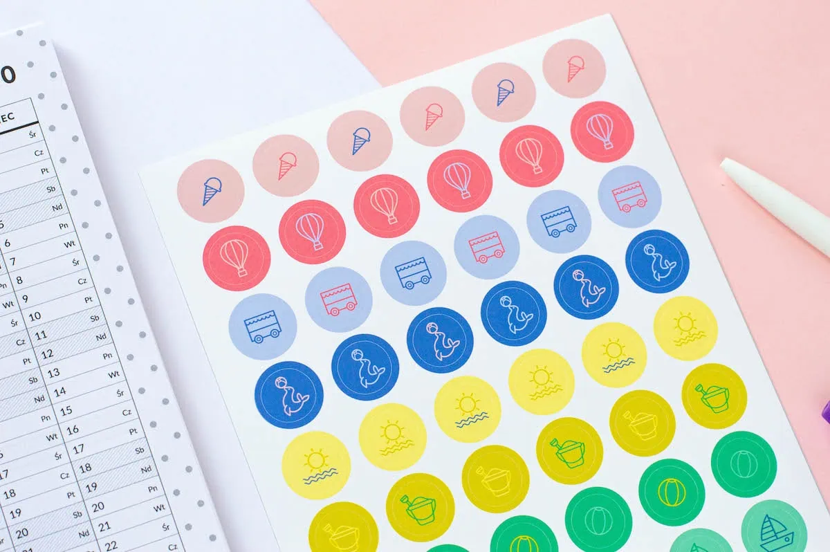 naklejki do planera lato 2