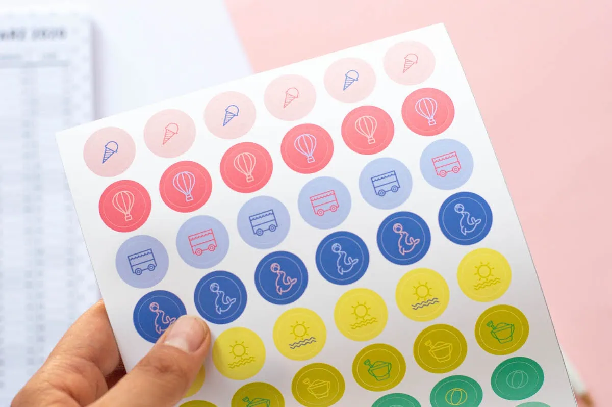 naklejki do organizera wakacje 3