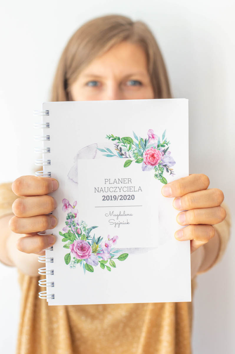 planer nauczyciela ręce pion