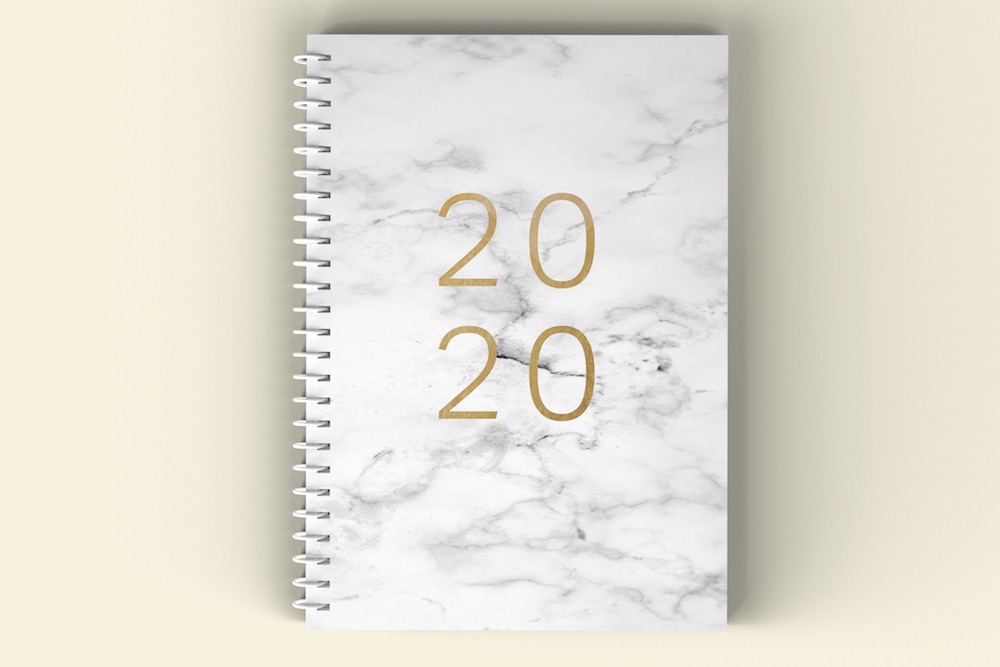 A5 okladka 2020 Marmur outline 2mm mockup