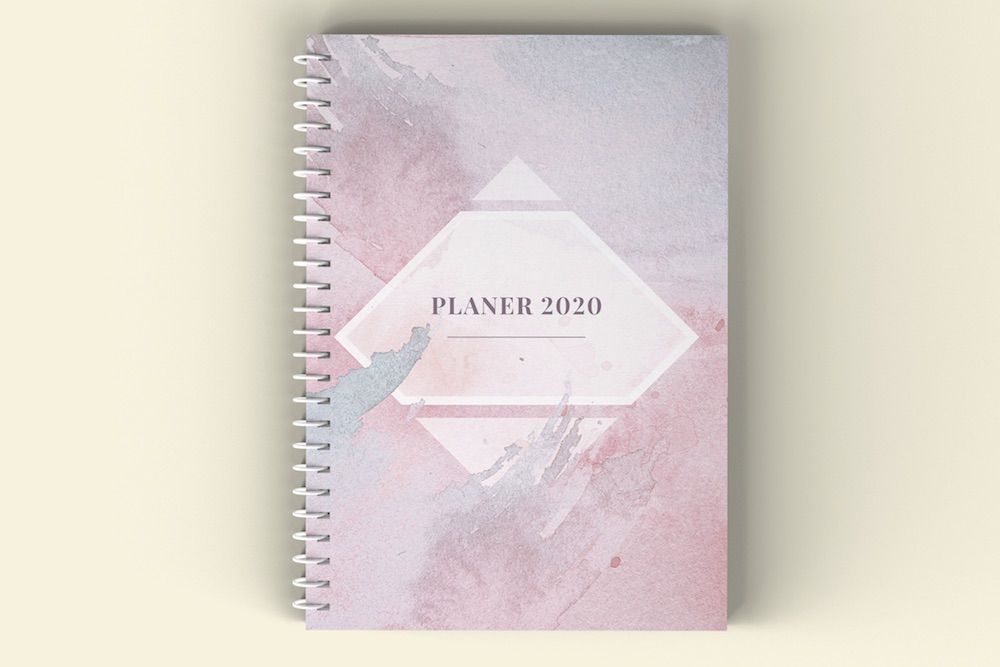 A5 okladka 2020 rozowa akwarela outline 2mm mockup