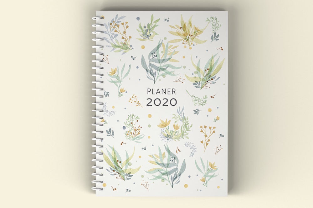 A5 okladka 2020 zielnik outline 0.2mm mockup