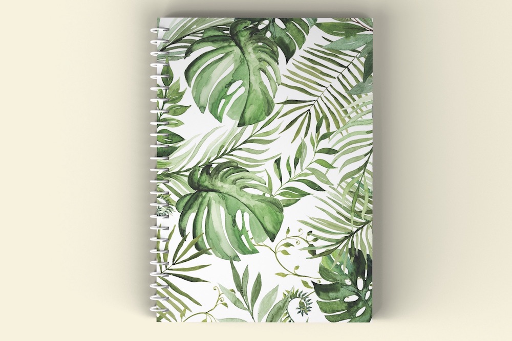 A5 okladka Zielone Tropiki 2mm awers mockup
