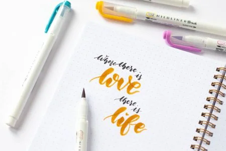 mildliner brushpen 7 warm