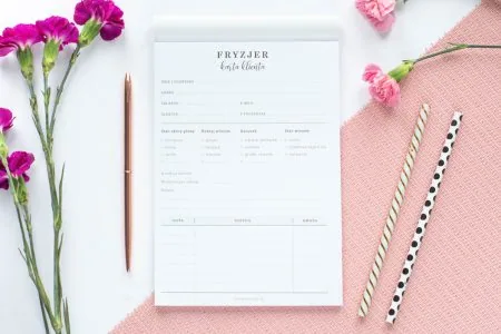 Karta klienta - notes dla fryzjerki