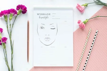 Karta makijażu | Face Chart - notes dla kosmetyczki i wizażystki