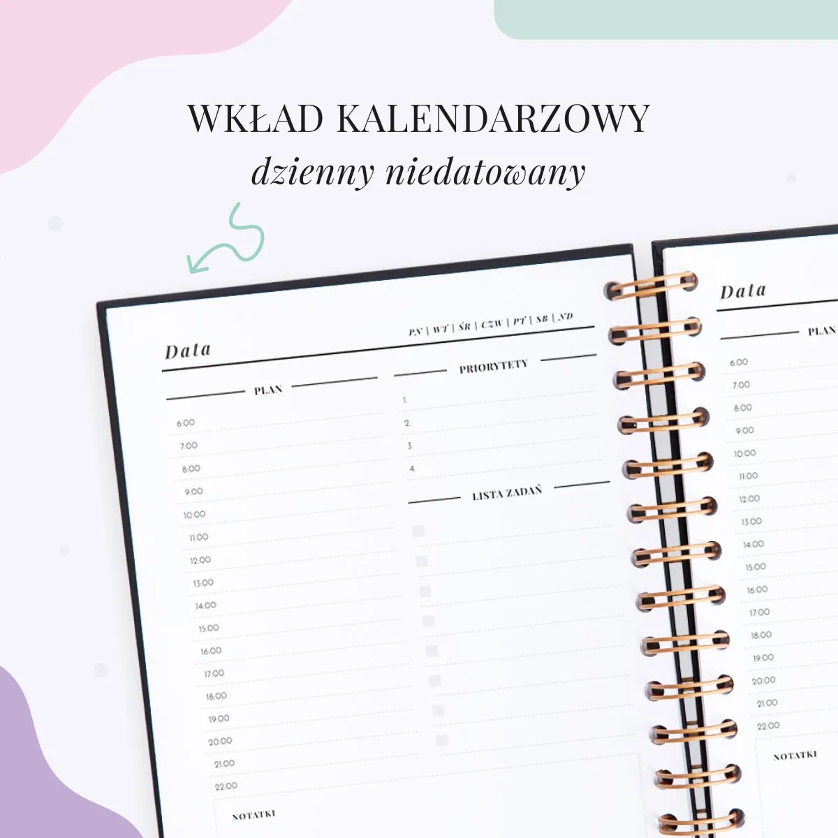 Wkład kalendarzowy dzienny niedatowany