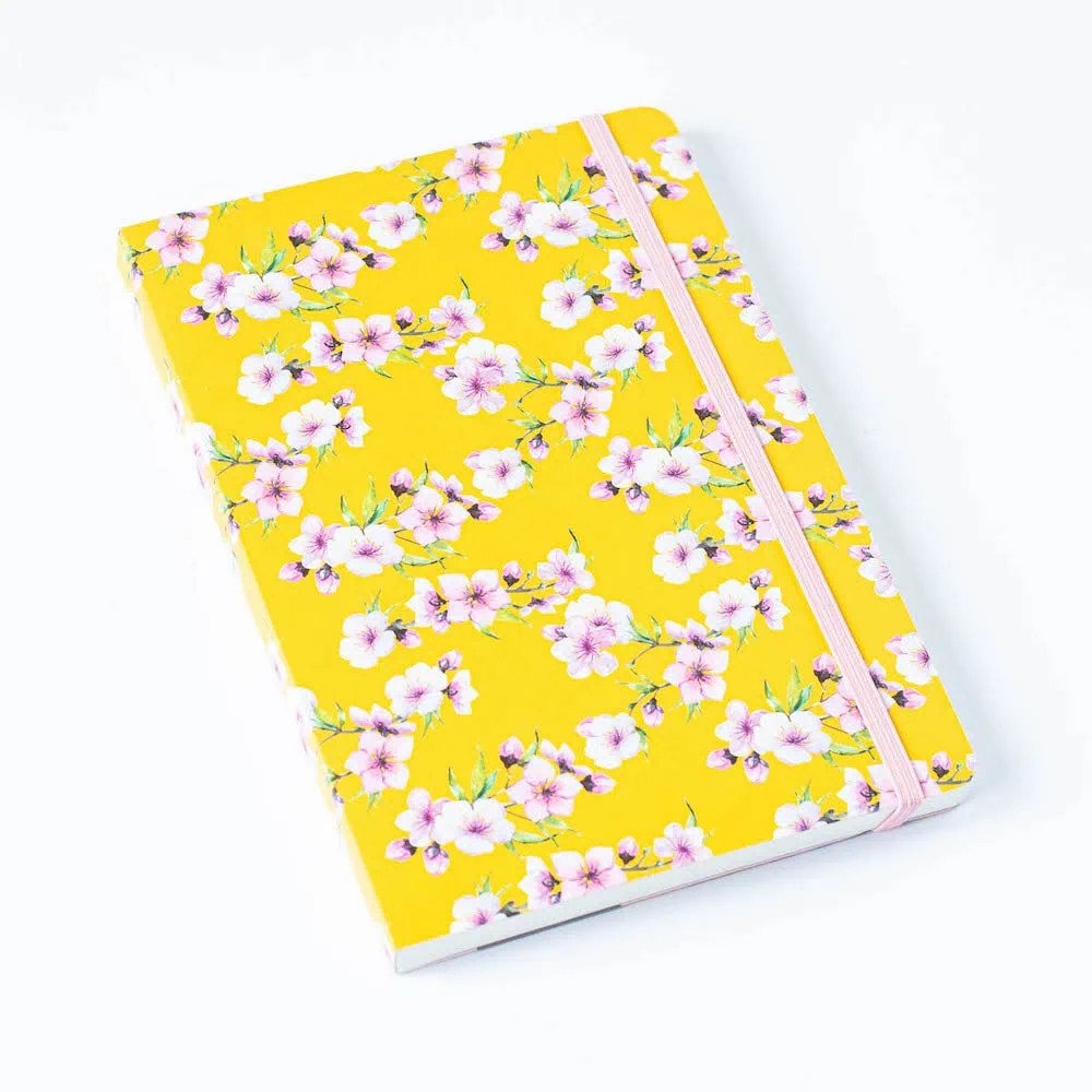 Bullet Journal, kwiecisty żółty