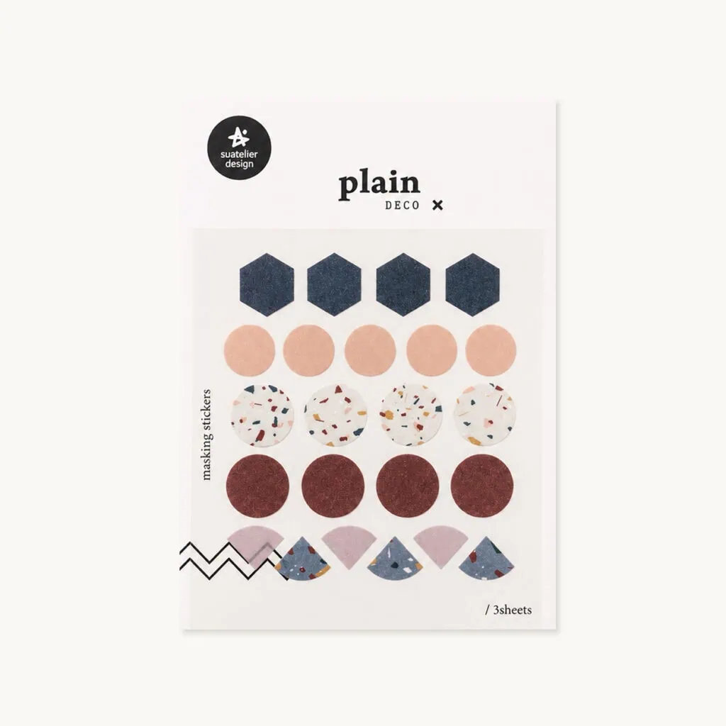 Papierowe naklejki do planera i bullet journal "Kolorowe kształty"