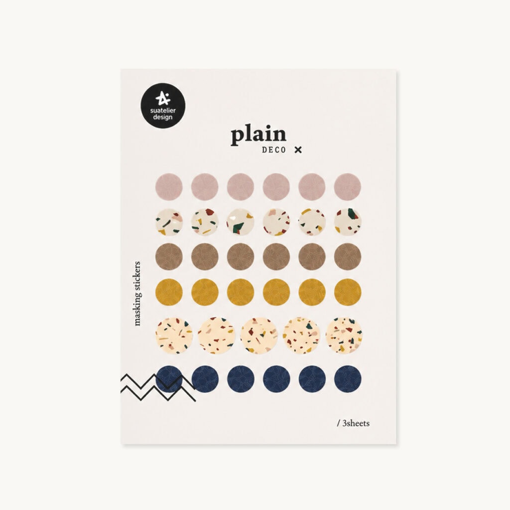 Papierowe naklejki do planera i bullet journal "Kolorowe kółka"