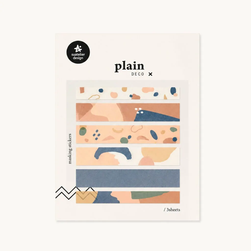 Maskujące naklejki do planera i bullet journal "Kolorowe paski"