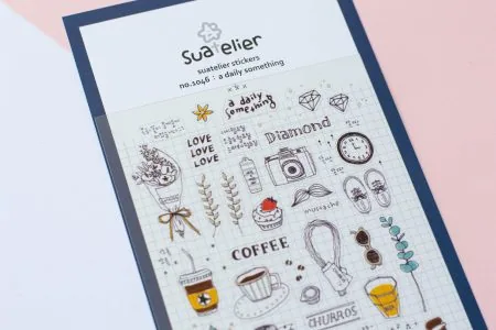 Naklejki do planera i bullet journal "Kawa po francusku"