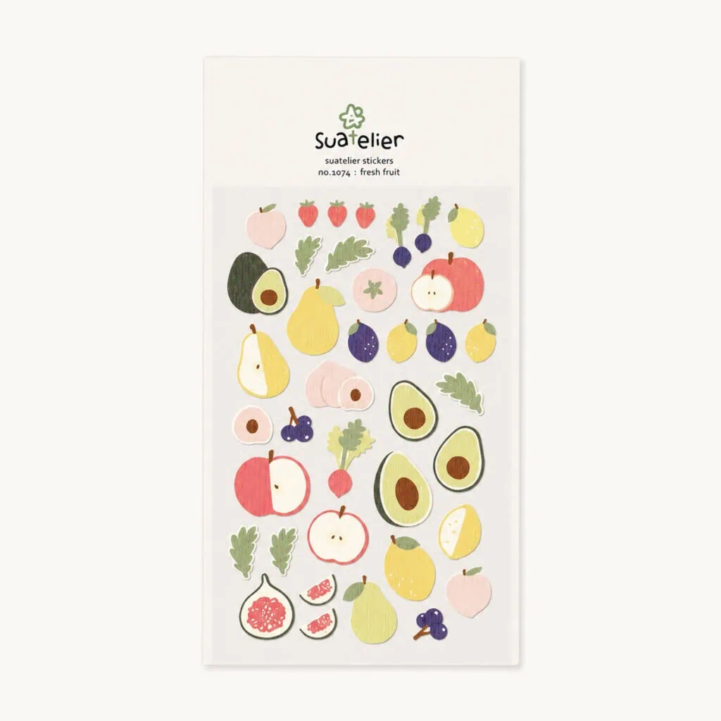 Owocowe naklejki do planera i bullet journal