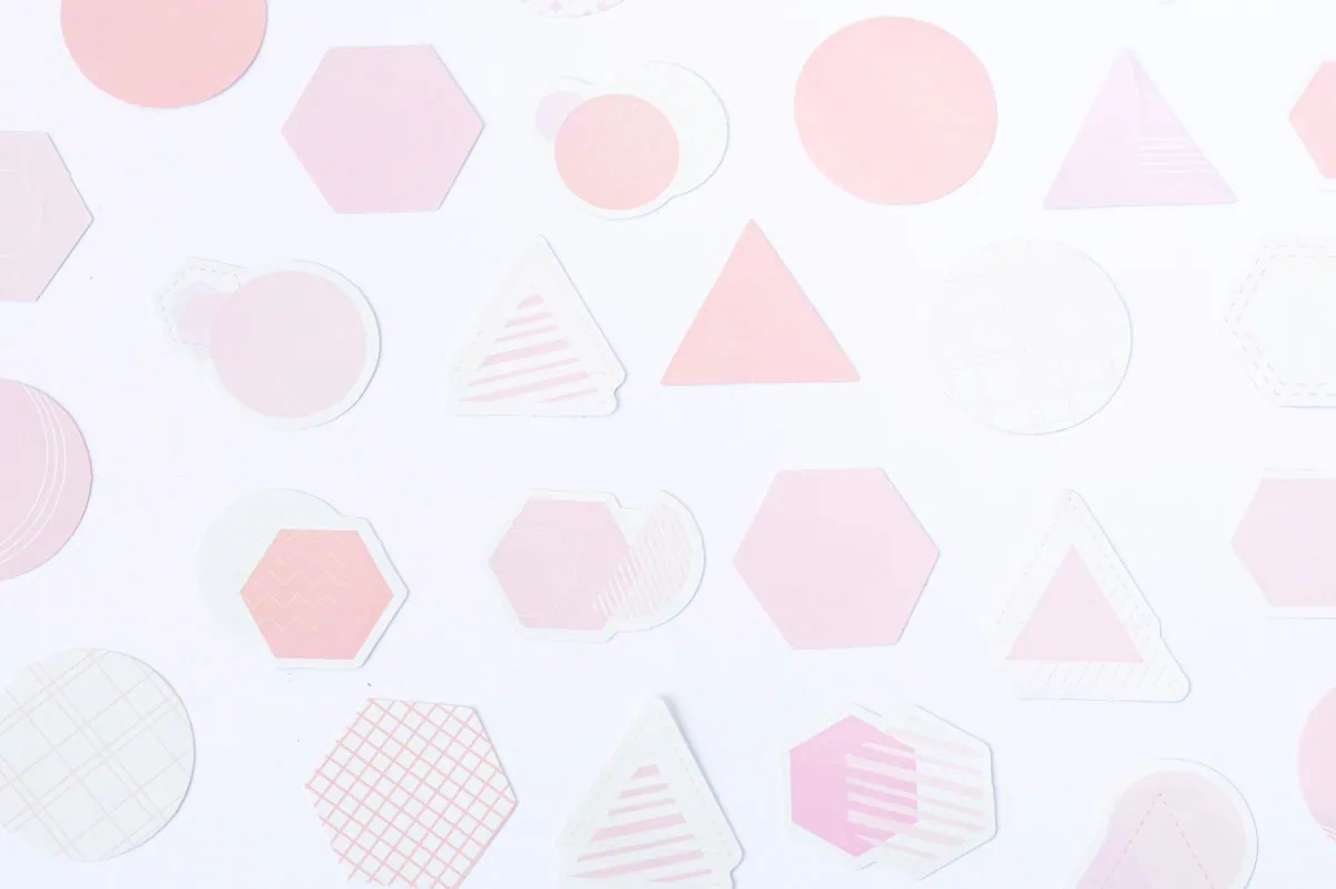 taśma dekoracyjna washi różowe kształty 2