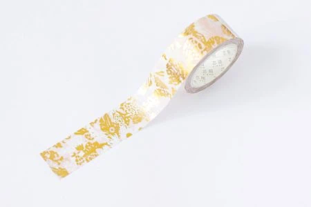 tasma dekoracyjna washi złoto i róż 2