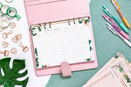 planer zajęć dzienny suchoscieralny wklad do organizera 2