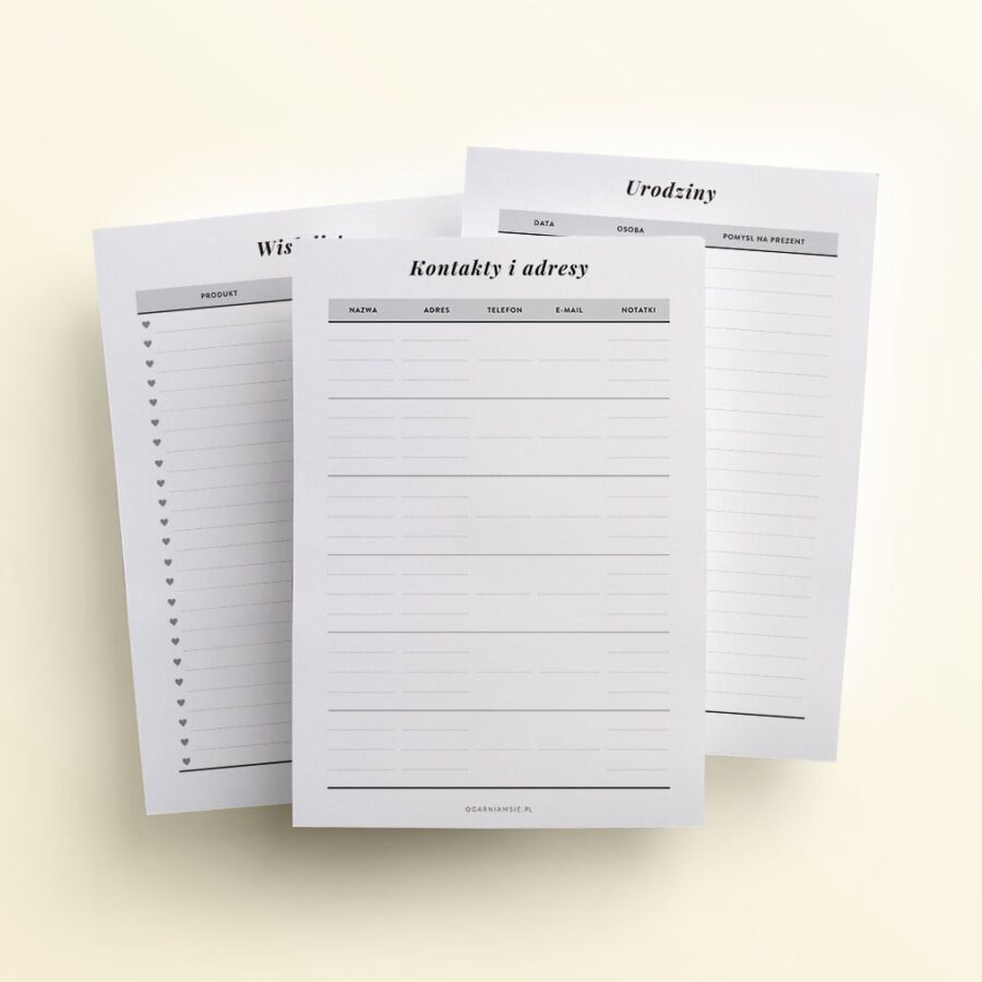 Basic, dodatek do planera mockup