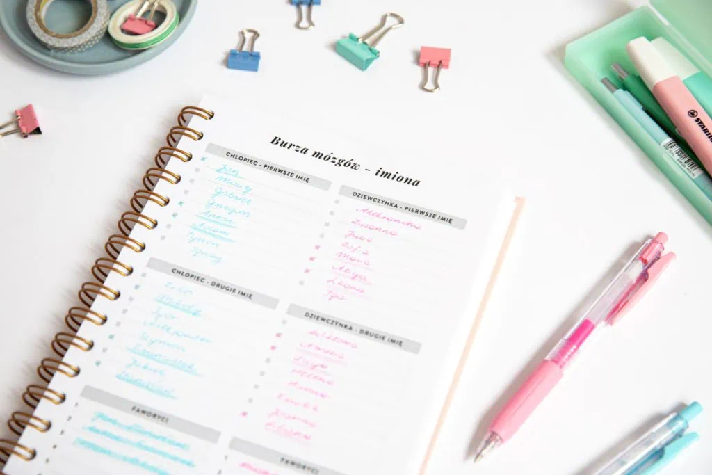 Planer ciąży i noworodka, dodatek do planera, wypełniony 3