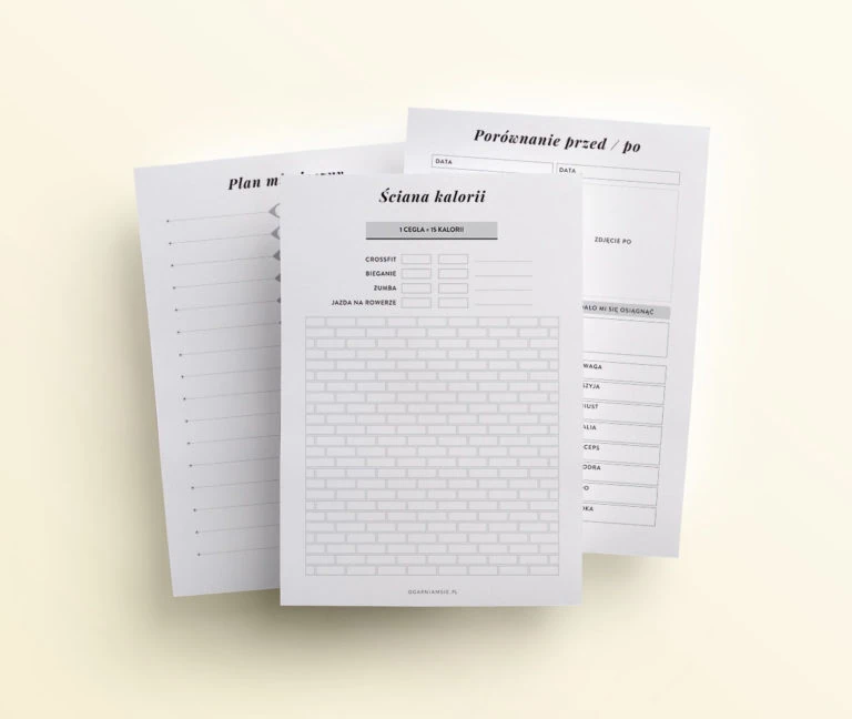 fitness, dodatek do planera mockup