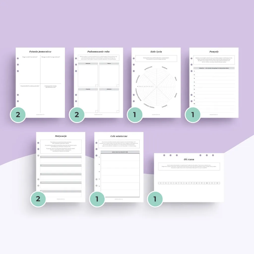 Life Planner - wkład do organizera | Szablony