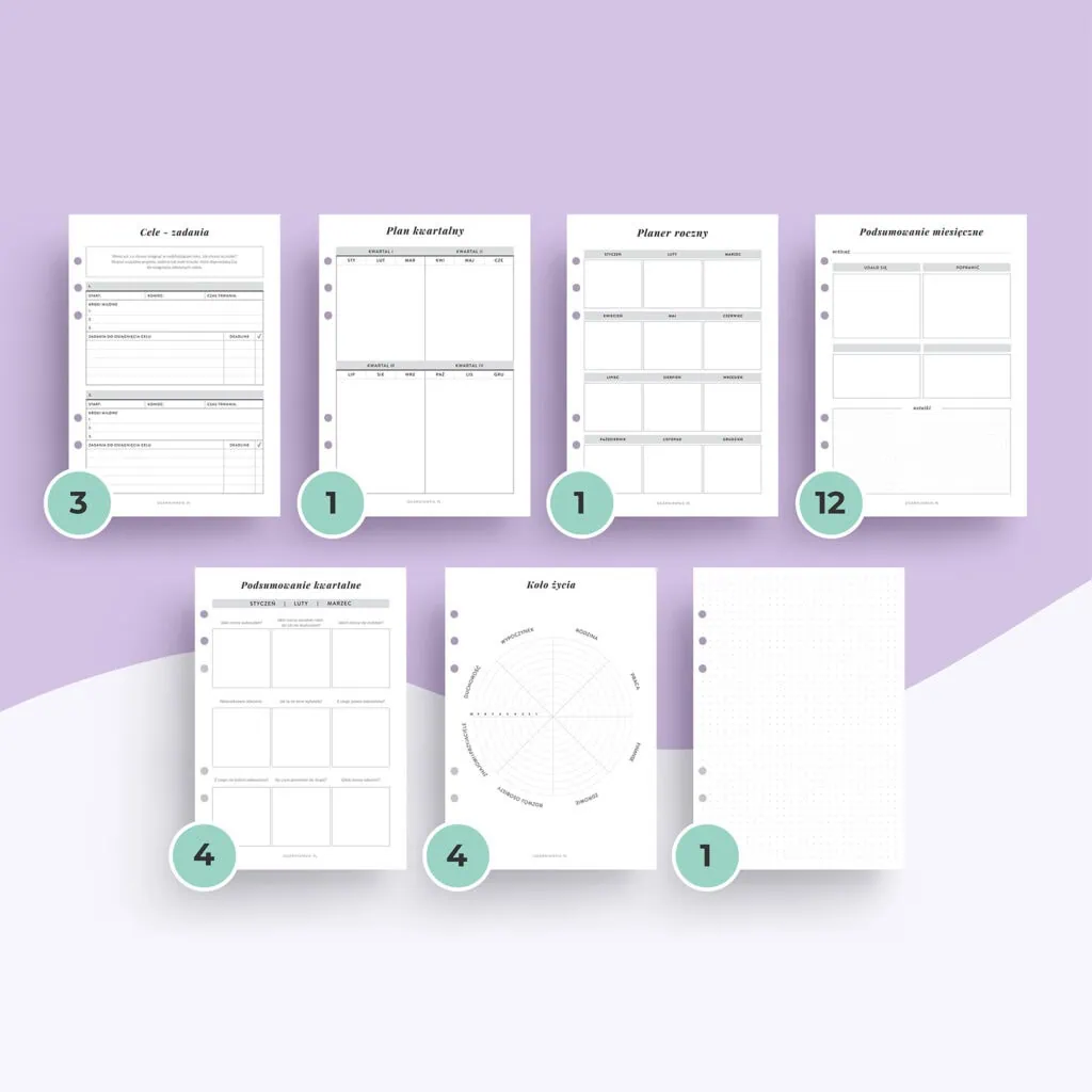 Life Planner - wkład do organizera | Szablony (2)