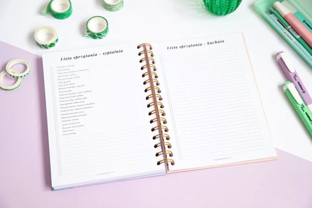 porządki, dodatek do planera 5