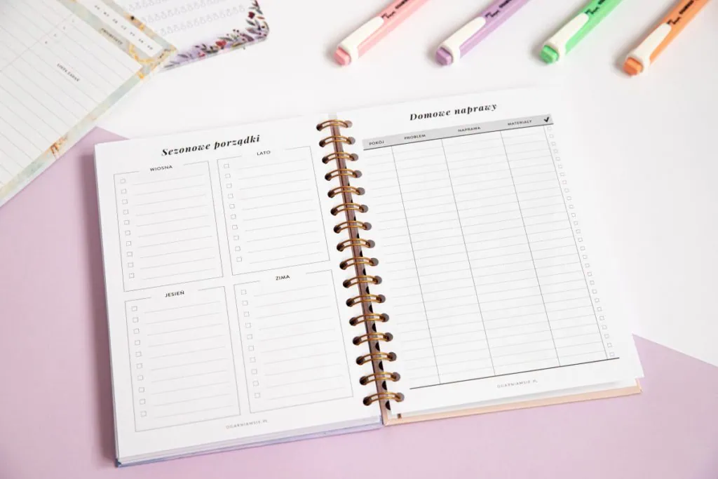 porządki, dodatek do planera 3